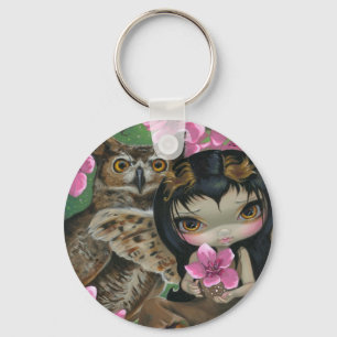 "Owlyn in Springtime" Keychain Nyckelring
