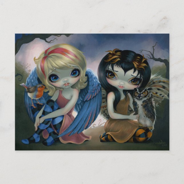 "Owlyn och Robyn" vykort (Framsida)