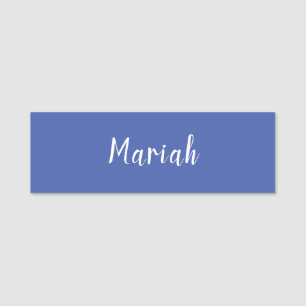 Own Namn minimalist Plain Calligraphy-skript Blue Namnbricka