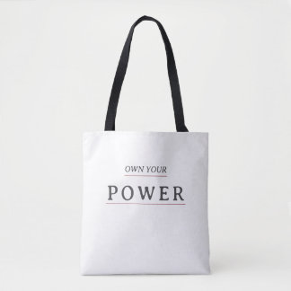 Own Your Power Minimal Typography | Motivational Q Tygkasse