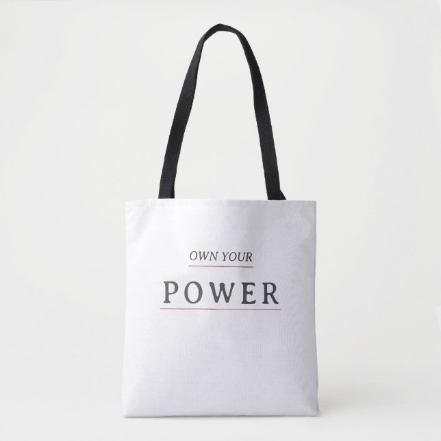 Own Your Power Minimal Typography | Motivational Q Tygkasse (Framsida)