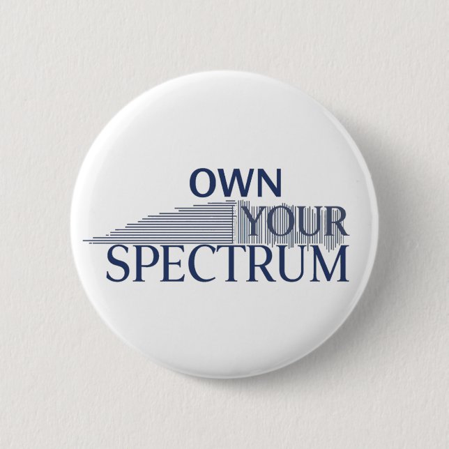 Own Your Spectrum – Autism Awareness Month Blue  Knapp (Framsida)