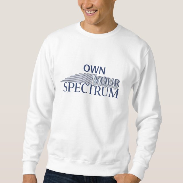 Own Your Spectrum – Autism Awareness Month Blue  Lång Ärmad Tröja (Framsida)