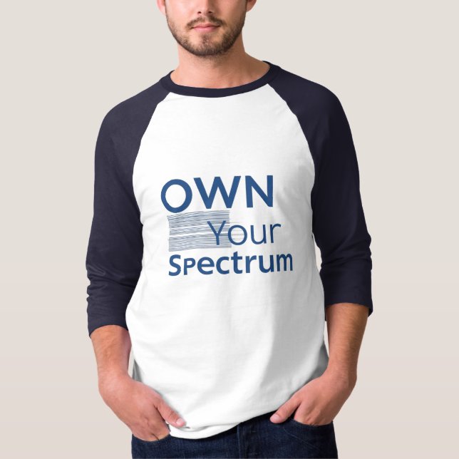 Own Your Spectrum – Autism Awareness Month Blue  T Shirt (Framsida)
