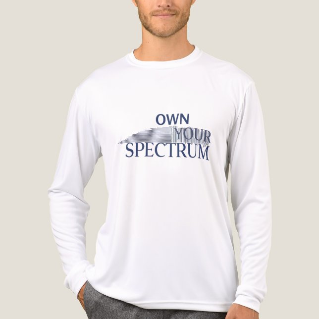 Own Your Spectrum – Autism Awareness Month Blue  T Shirt (Framsida)