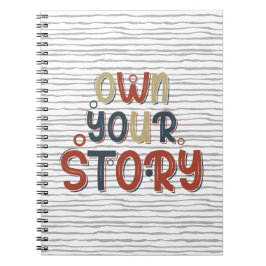 Own Your Story – Inspirational Typography Design Anteckningsbok