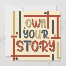 Own Your Story – Inspirational Typography Design Julkort