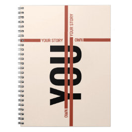 Own Your Story Shirt – Bold Motivational Quote Anteckningsbok