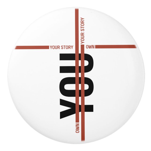 Own Your Story Shirt – Bold Motivational Quote Knopp (Framsidan)