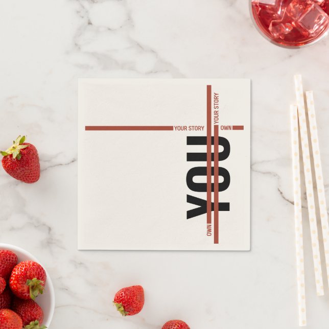 Own Your Story Shirt – Bold Motivational Quote Pappersservett (Insitu)