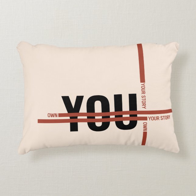 Own Your Story Shirt – Bold Motivational Quote Prydnadskudde (Framsidan)