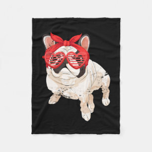 Owner Sungles Bandana Roligt Fransk Bulldog French Fleecefilt