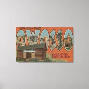 Owosso Michigan - stora brevplatser Canvastryck