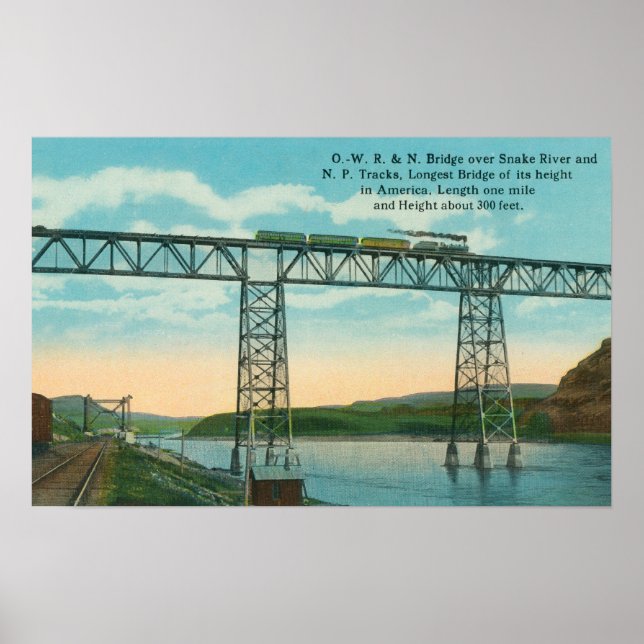 OWR & N Bridge SceneSnake River, ID Poster (Framsidan)