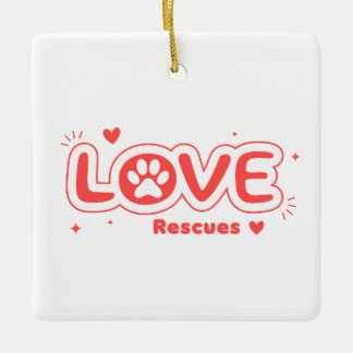 OWRAssist Love Rescues Julgransprydnad Keramik