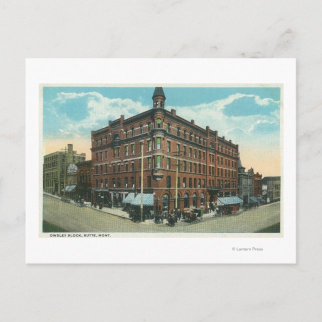 Owsley Block Utsikt över TownButte, MT Vykort (Framsida)