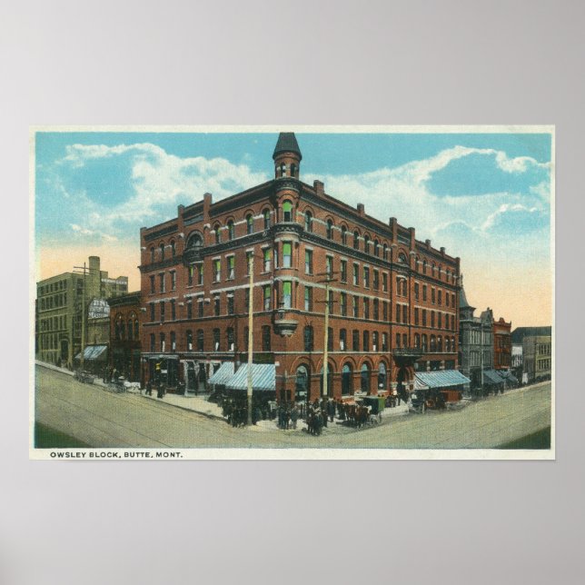 Owsley Block View of TownButte, MT Poster (Framsidan)