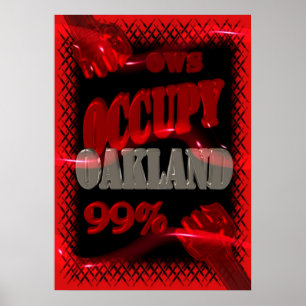OWSprotesten UPPTAR Oakland wall street stark 99% Poster