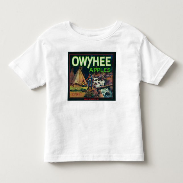 Owyhee Apple låda LabelNampa, legitimation Tee (Framsida)