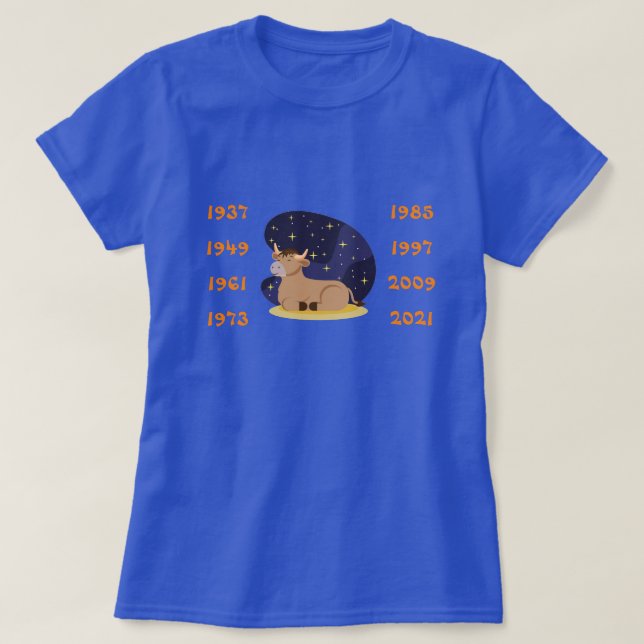 Ox-året i Kina T Shirt (Design framsida)