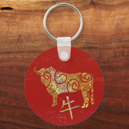 Ox Chinese Zodiac Horoscope Constellation Sign Nyckelring