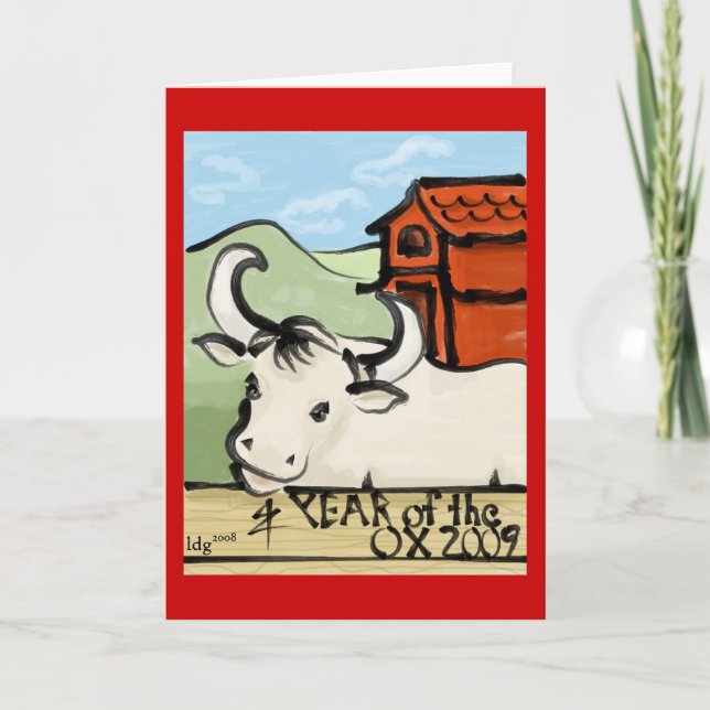 Ox-jordbrukets år 2009 helgkort (Framsida)