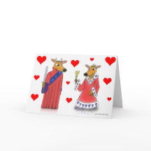 Ox Kung och Queen of Hearts Valentine Card