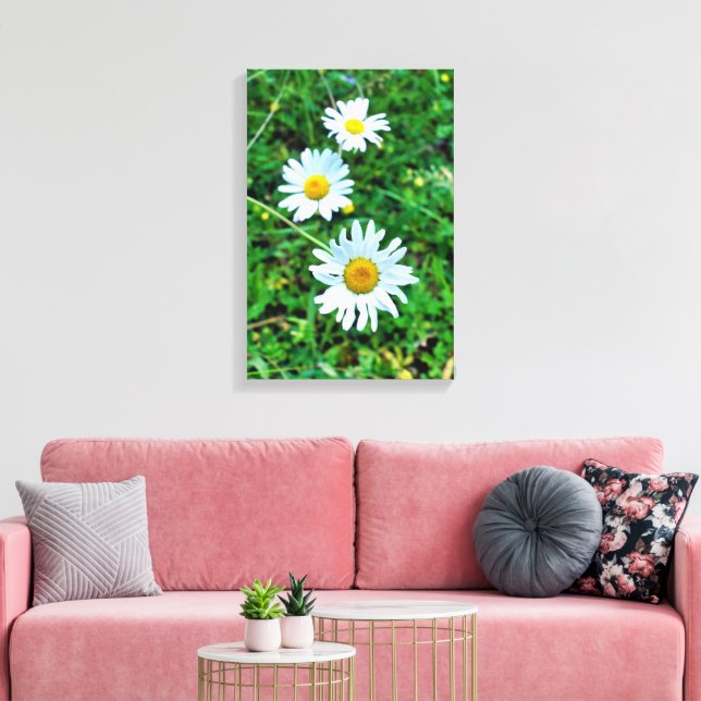 Ox-Öga-Daisy Canvastryck (Insitu (Vardagsrum))