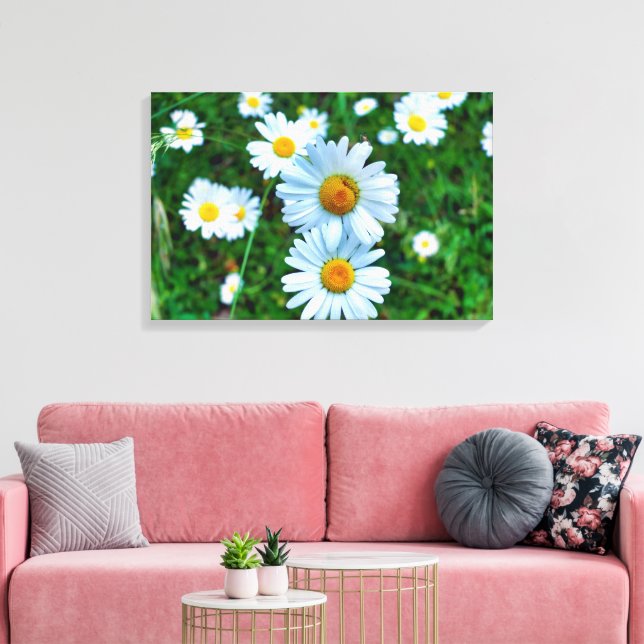 Ox-Öga-Daisy Canvastryck (Insitu (Vardagsrum))