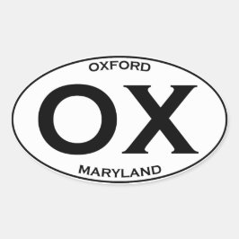 OX - Oxford Maryland Ovalt Klistermärke