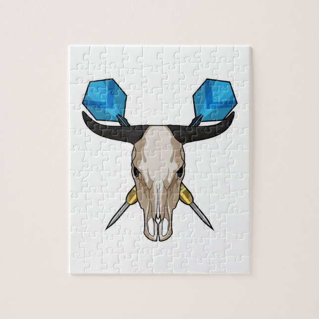 Ox på Darts med Dart Pussel (Vertikal)