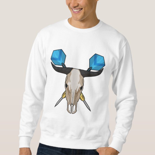 Ox spelar pilkastning med pil lång ärmad tröja (Framsida)