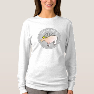Ox tecknad Kinesiska nyår 2021 Kvinnor T Shirt