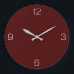 OxBlod Red 4A0000 Färg med alternativet Lägg till  Stor Klocka<br><div class="desc">Lägg till en namn, initialer eller en del text, eller behålla på ensamen färg. Färg koordinerar med andra artiklar i lagret baserat på namn och HEX-koden (sexsiffrig hex-triplet) som visas. Använda den här koden om du vill blanda, matcha och anpassa andra objekt som ska följa med detta eller lägga till...</div>