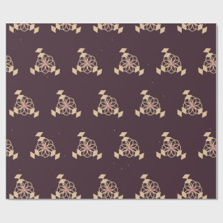 Oxblood Botaniskt Blommigt Inpackningspapper Presentpapper