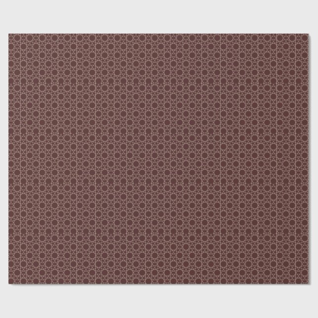 Oxblood Crämgeometri Presentpapper (Platt)