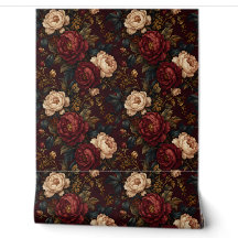 Oxblood Rosenträdgård Moody Blommor 