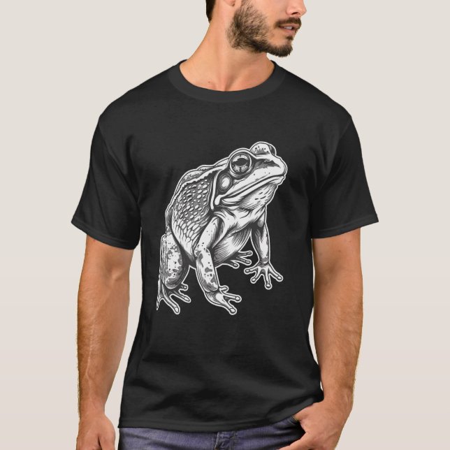 Oxdjurs Älskare Oxgroda T Shirt (Framsida)