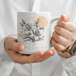 Oxen Astrologi Blomma Lilja Stjärntecken Födelseda Kaffemugg