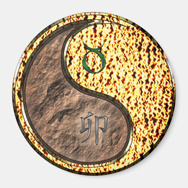 Oxen & Eldrädd Kanin Magnet (Framsidan)