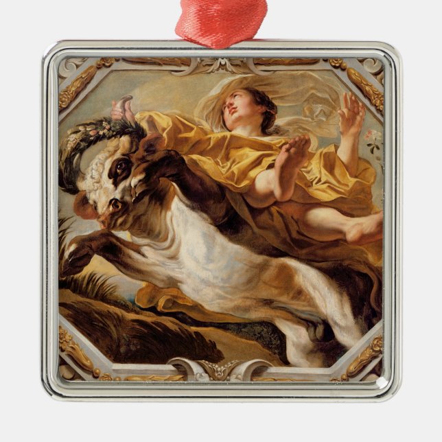 Oxen från teckenet av zodiacen julgransprydnad metall (Framsidan)