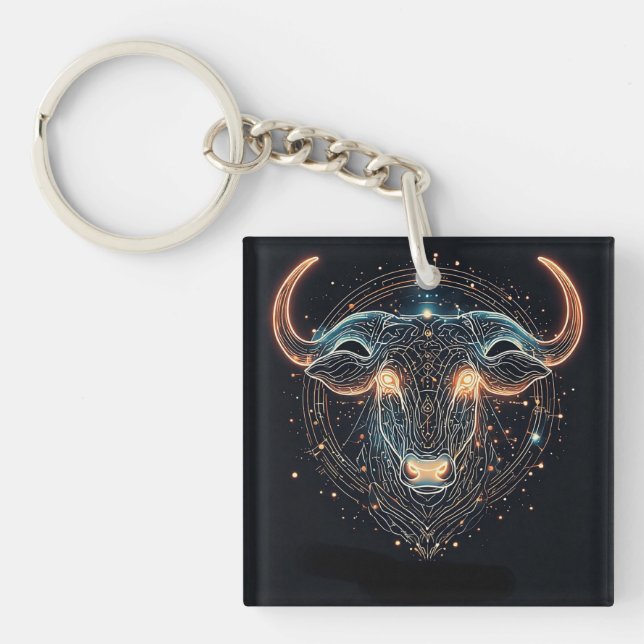 Oxen i stjärntecknet Taurus med lysande geometrisk (Framsidan)