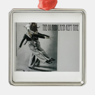 Oxen och den Lamb hållna Time Julgransprydnad Metall