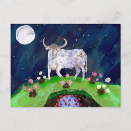 Oxen och viruspostkortet vykort