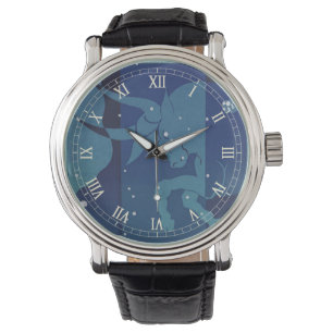 Oxen Stjärnbild Vintage Zodiak Astrologi Armbandsur