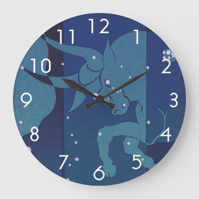 Oxen Stjärnbild Vintage Zodiak Astrologi Stor Klocka (Framsida)