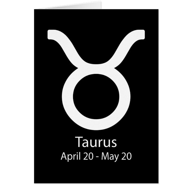 Oxen Stjärntecken Astrologi Hälsningskort (Framsidan)