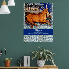Oxen Stjärntecken Födelsedagsfirande Poster