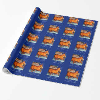 Oxen Stjärntecken Presentförpackning, vintage kons Presentpapper