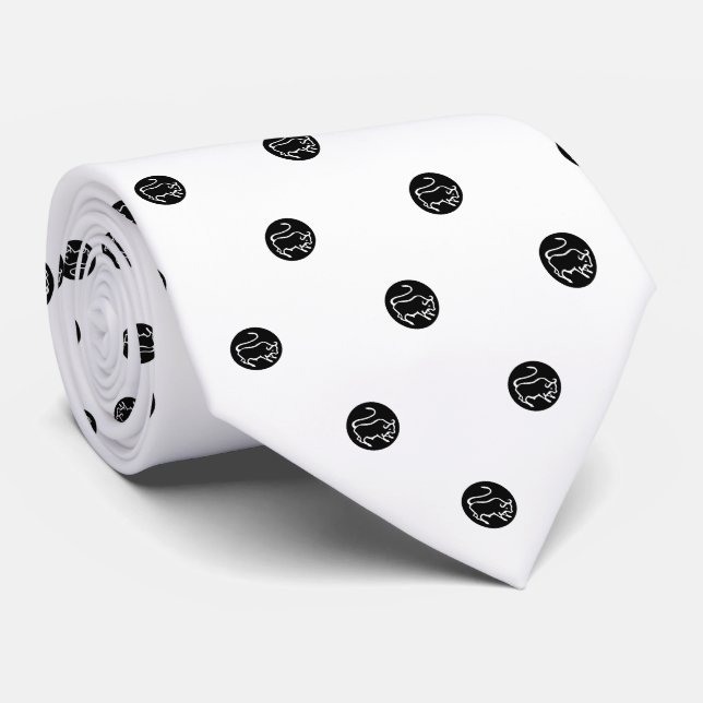 Oxen stjärntecken prickig slips (Rullad)